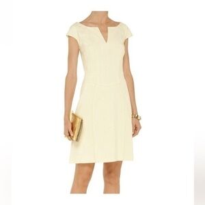 Cream textured crepe Zac Posen a-line dress